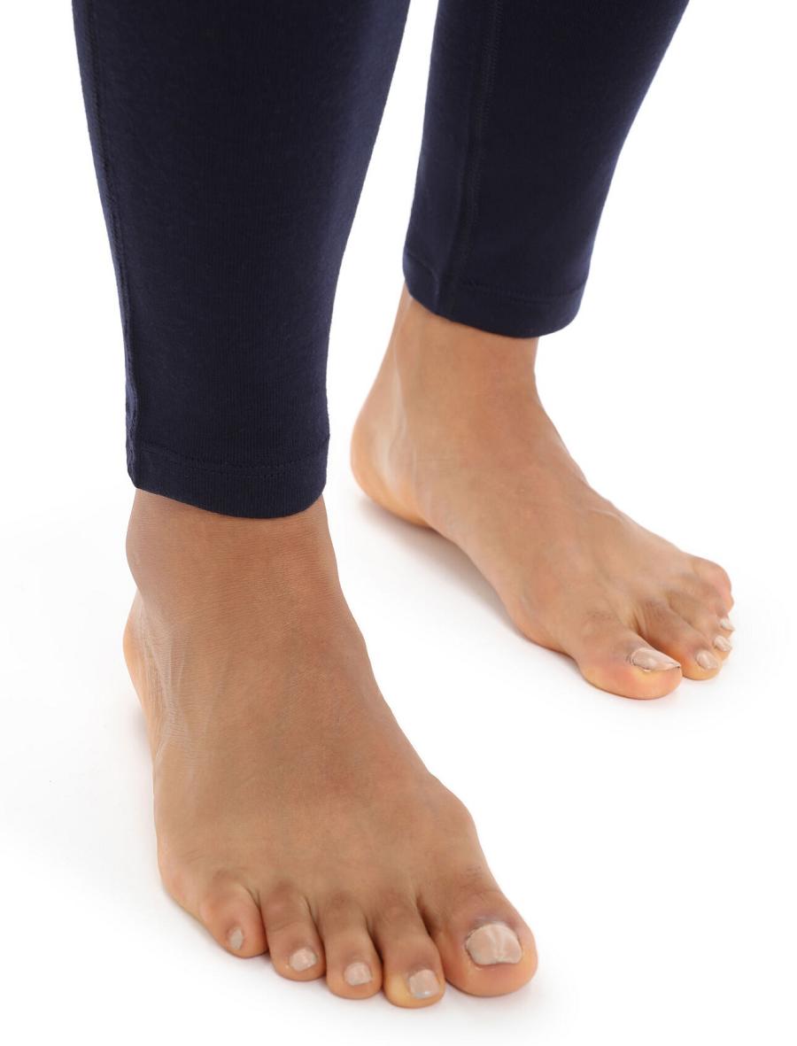 Midnight Navy Icebreaker Merino 260 Tech Thermal Women's Leggings | AU 1552BEXC